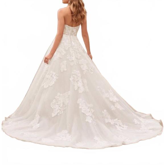 NEW SOPHIA TOLLI strapless sparkly princess wedding gown in platinum/ivory - Picture 2 of 2